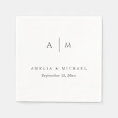 Elegantes Script Custom Wedding Napkins Serviette (Vorderseite)