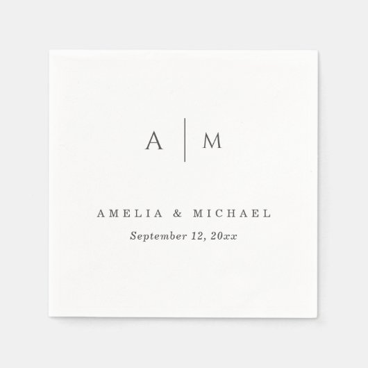 Elegantes Script Custom Wedding Napkins Serviette (Vorderseite)