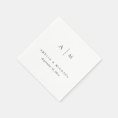 Elegantes Script Custom Wedding Napkins Serviette (Ecke)