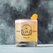 Elegantes Script Custom Wedding Whiskey Glass Whiskyglas