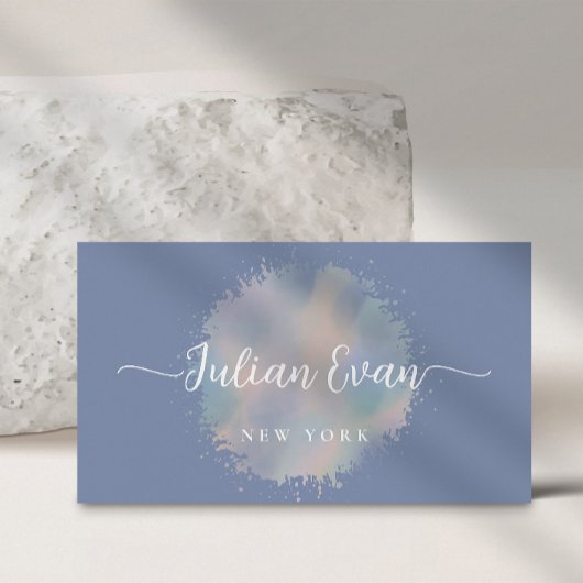 Elegantes Script Dandelion Blue Healthcare Visitenkarte