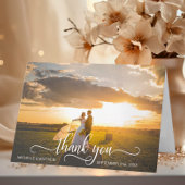 Elegantes Script DANK YOU wednote card | FOTO Dankeskarte