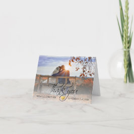 Elegantes Script DANK YOU wednote card | FOTO Dankeskarte