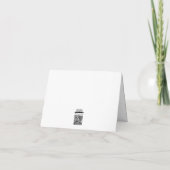 Elegantes Script Dankeschön Card Karte (Rückseite)