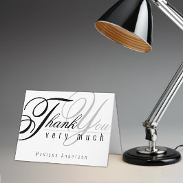 Elegantes Script Dankeschön Card Karte