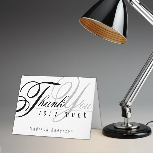 Elegantes Script Dankeschön Card Karte