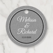Elegantes Script Dankeschön Gastgeschenk Hochzeit Geschenkanhänger (Rückseite)