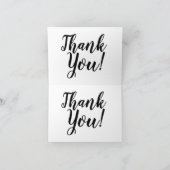 Elegantes Script Dankeschön Nachricht Dankeskarte (Innenseite)