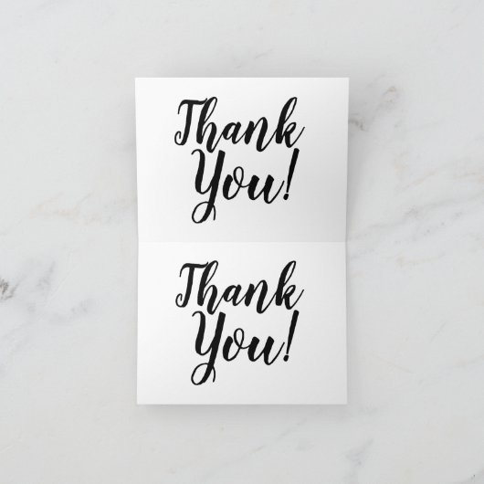 Elegantes Script Dankeschön Nachricht Dankeskarte (Innenseite)