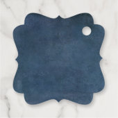 Elegantes Script Dark Blue Texture Vielen Dank Geschenkanhänger (Rückseite)