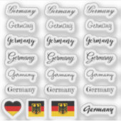 Elegantes Script Deutschland & Deutsches Flag /nam Aufkleber (Vorderseite)