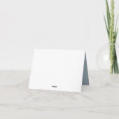 Elegantes Script Dusty Blue Baby Boy Dankeschön Ca Dankeskarte (Rückseite)