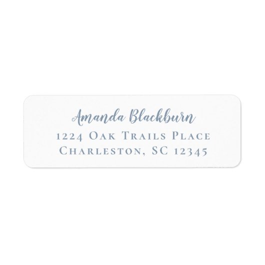 Elegantes Script Dusty Blue Delicate Calligraphy (Vorne)