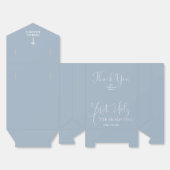 Elegantes Script Dusty Blue First Holy Communion Geschenkschachtel (Ungefaltet)
