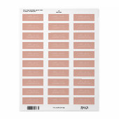 Elegantes Script Dusty Pink Wedding Rücksendeadres (Vorne)