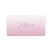 Elegantes Script & Editable Pink (beliebige Farbe) Adressaufkleber (Vorne)