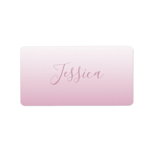 Elegantes Script & Editable Pink (beliebige Farbe) Adressaufkleber (Vorne)