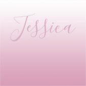 Elegantes Script & Editable Pink (beliebige Farbe) Aufkleber (Vorderseite)