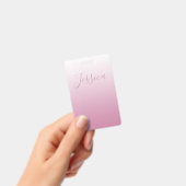 Elegantes Script & Editable Pink (beliebige Farbe) Ausweis (Handheld)