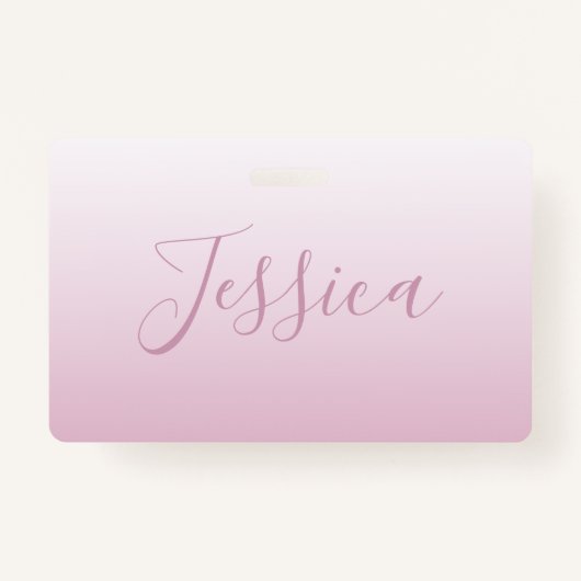 Elegantes Script & Editable Pink (beliebige Farbe) Ausweis (Vorderseite)