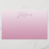 Elegantes Script & Editable Pink (beliebige Farbe) Briefpapier (Vorderseite)