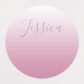 Elegantes Script & Editable Pink (beliebige Farbe) Etiketten (Design 1)