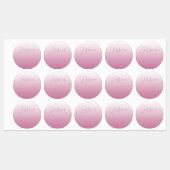 Elegantes Script & Editable Pink (beliebige Farbe) Etiketten (Blatt)