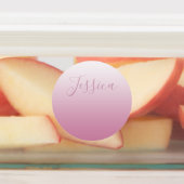 Elegantes Script & Editable Pink (beliebige Farbe) Etiketten (Befestigt)