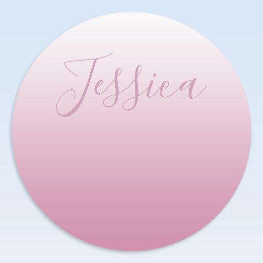 Elegantes Script & Editable Pink (beliebige Farbe) Etiketten