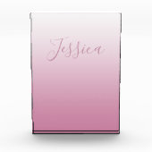 Elegantes Script & Editable Pink (beliebige Farbe) Fotoblock (Vorderseite)