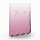 Elegantes Script & Editable Pink (beliebige Farbe) Fotoblock (Links)
