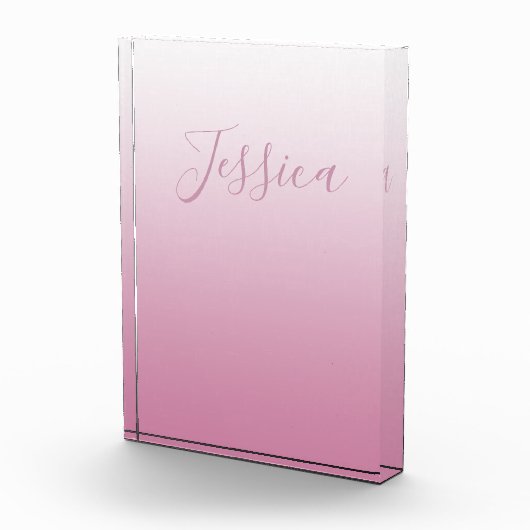 Elegantes Script & Editable Pink (beliebige Farbe) Fotoblock (Rechts)