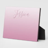 Elegantes Script & Editable Pink (beliebige Farbe) Fotoplatte (Seite)