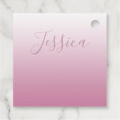 Elegantes Script & Editable Pink (beliebige Farbe) Geschenkanhänger (Rückseite)