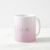 Elegantes Script & Editable Pink (beliebige Farbe) Kaffeetasse (VorderseiteRechts)