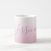 Elegantes Script & Editable Pink (beliebige Farbe) Kaffeetasse (Mittel)
