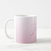 Elegantes Script & Editable Pink (beliebige Farbe) Kaffeetasse (Links)
