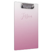Elegantes Script & Editable Pink (beliebige Farbe) Klemmbrett (Rechts)