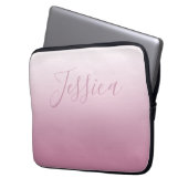 Elegantes Script & Editable Pink (beliebige Farbe) Laptopschutzhülle (Vorderseite Links)