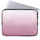 Elegantes Script & Editable Pink (beliebige Farbe) Laptopschutzhülle (Vorderseite)