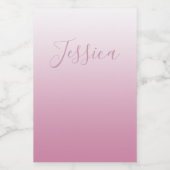 Elegantes Script & Editable Pink (beliebige Farbe) Lebensmitteletikett (Einzelnes Label)