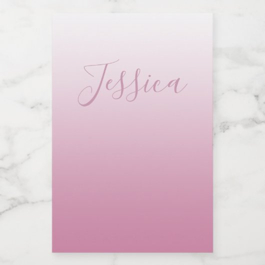 Elegantes Script & Editable Pink (beliebige Farbe) Lebensmitteletikett (Einzelnes Label)