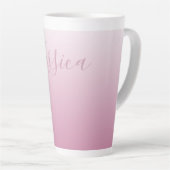 Elegantes Script & Editable Pink (beliebige Farbe) Milchtasse (Rechte Ecke)