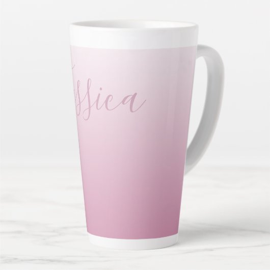 Elegantes Script & Editable Pink (beliebige Farbe) Milchtasse (Rechte Ecke)