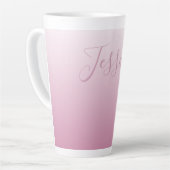 Elegantes Script & Editable Pink (beliebige Farbe) Milchtasse (Linke Ecke)