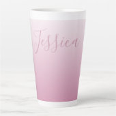 Elegantes Script & Editable Pink (beliebige Farbe) Milchtasse (Vorderseite)