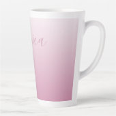 Elegantes Script & Editable Pink (beliebige Farbe) Milchtasse (Rechts)