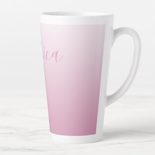 Elegantes Script & Editable Pink (beliebige Farbe) Milchtasse (Rechts)