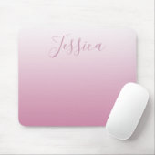 Elegantes Script & Editable Pink (beliebige Farbe) Mousepad (Mit Mouse)