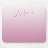 Elegantes Script & Editable Pink (beliebige Farbe) Mousepad (Vorne)